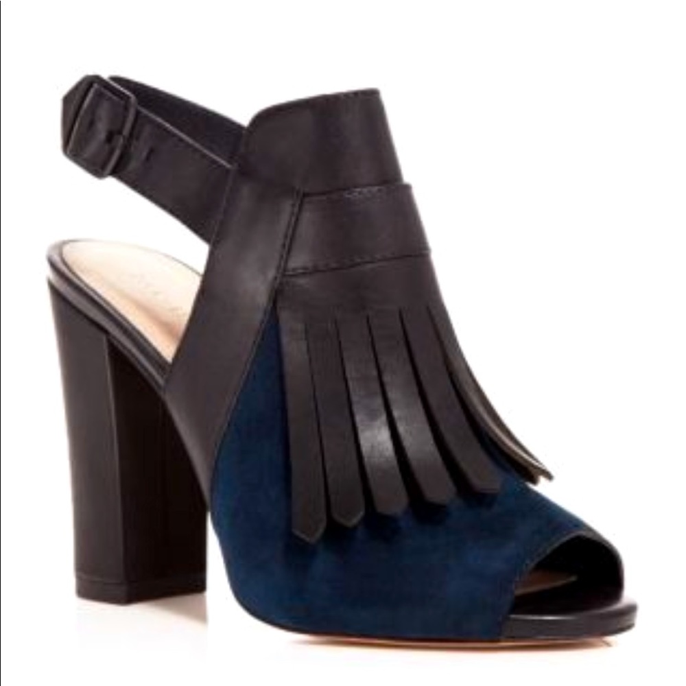 POUR LA VICTOIRE open toe pumps ELYSE KILTED HEEL